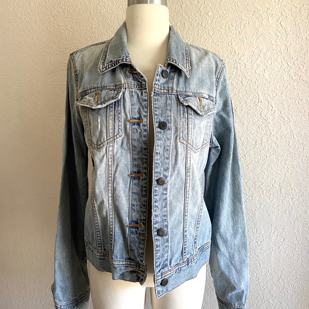 Abercrombie and Fitch Denim Jean Jacket Size L